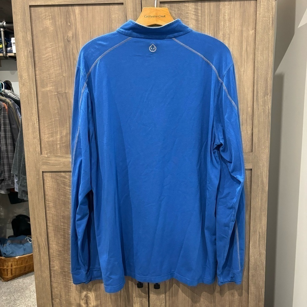 Tasc XL Bamboo Performance Quarter Zip Pullover blue Organic Cotton - Picture 2 of 12